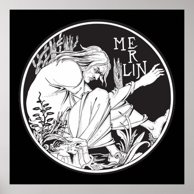 Pôster Merlin Aubrey Beardsley (Frente)