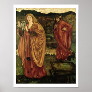 Poster Merlin e Nimue de "do d'Arthur Morte", 1861