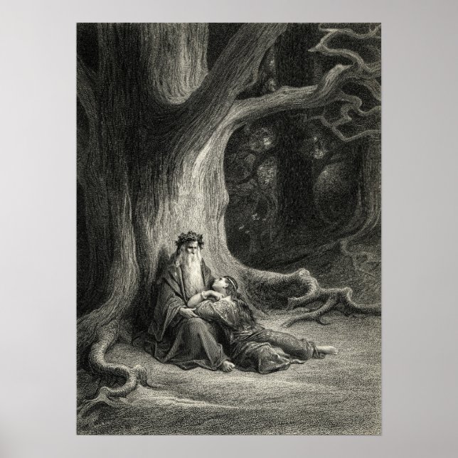 Pôster Merlin e Vivien (Frente)