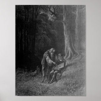 Poster Merlin ensinando Arthur jovem