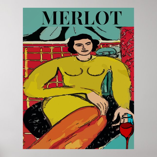Poster Merlot Maid, Vinho (Frente)