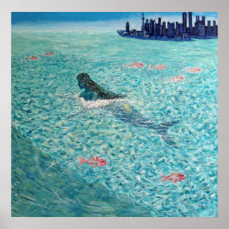 Poster Mermaid against the Tide