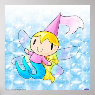 Pôster Mermaid Fairy Princess print