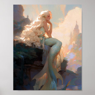 Poster Mermaid Fantasy Art