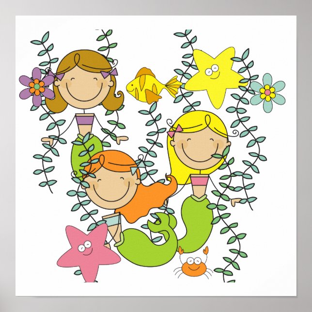 Pôster Mermaid Party (Frente)