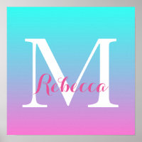 Mermaid rosa giro-ombre rosa Fuchsia turquoise