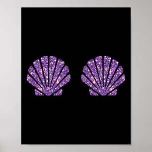 Poster Mermaid Sea Shell Bra Costume Halloween Design