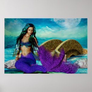 Poster Mermaid Seasons Series "McBeth" WINTER Art