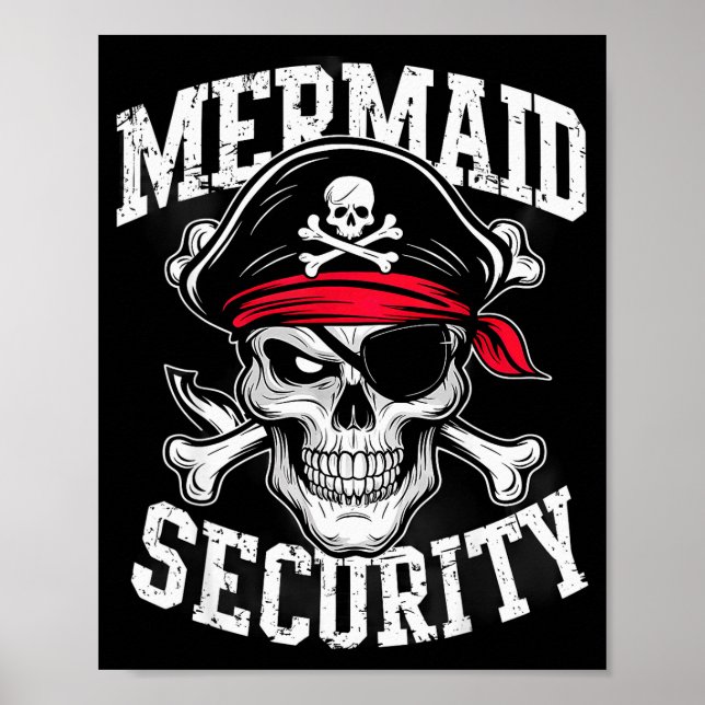 Poster Mermaid Security Rate Dad Brother Halloween  (Frente)