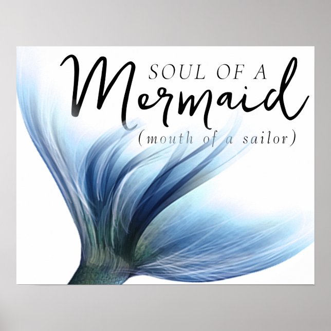 Poster MermaidLife Sailor Mouth Sereid Soul | Blauer Sc (Frente)