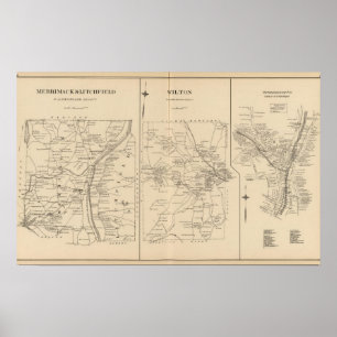 Pôster Merrimack, Litchfield, Wilton, Peterborough PO