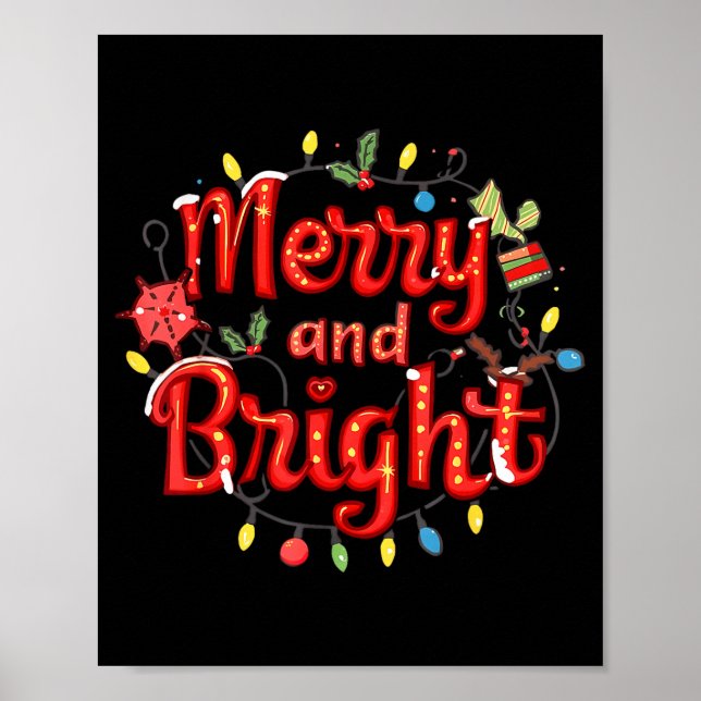 Poster Merry And Bright Moody And Uptight Christmas Coupl (Frente)