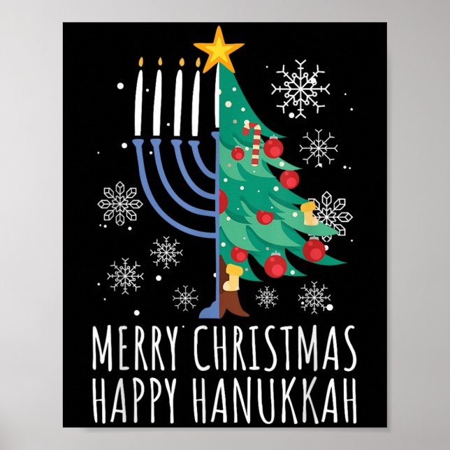 Poster Merry Chrismukkah Happy Christmas Hanukkah  (Frente)