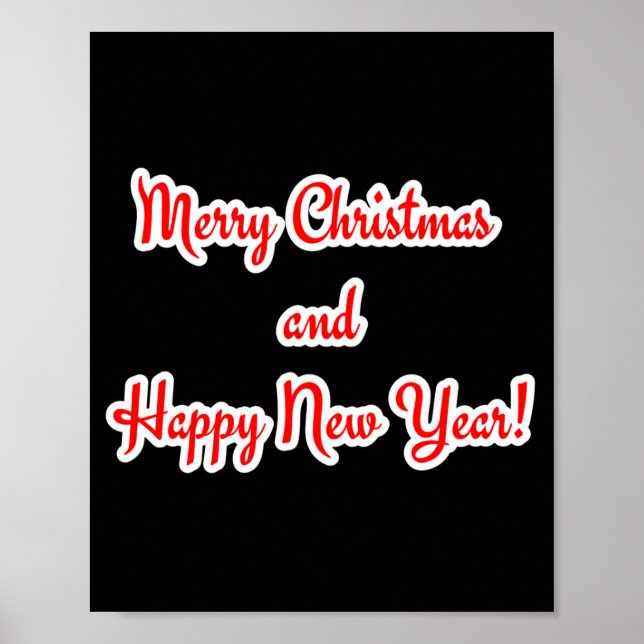 Poster Merry Christmas And Happy New Year  (Frente)