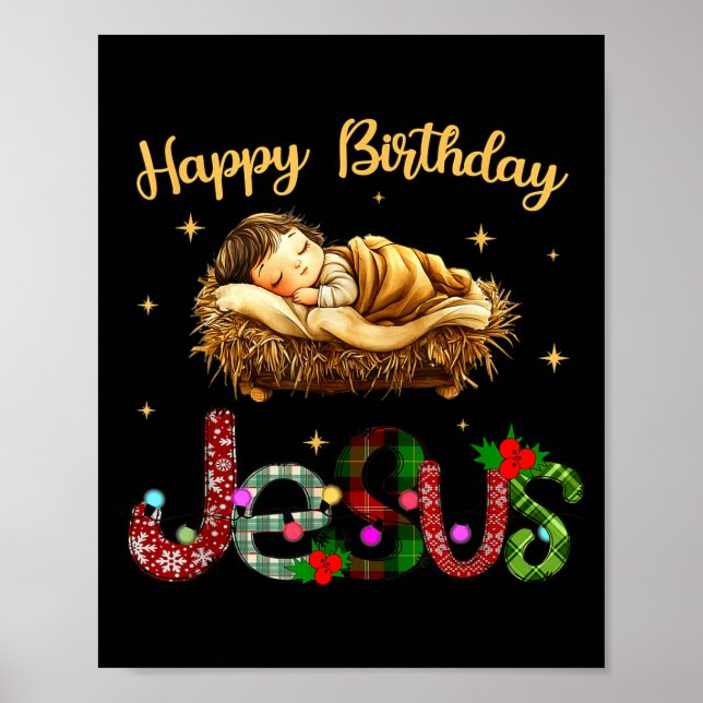 Poster Merry Christmas Jesus Is The Gift To The World Chr (Frente)