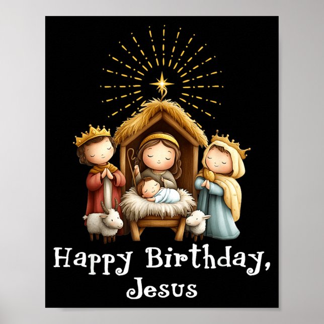Poster Merry Christmas Jesus Is The Gift To The World Chr (Frente)