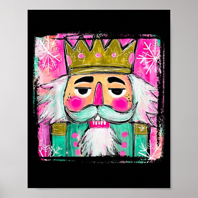 Poster Merry Christmas Nutcracker Men Women Kids Xmas Paj (Frente)