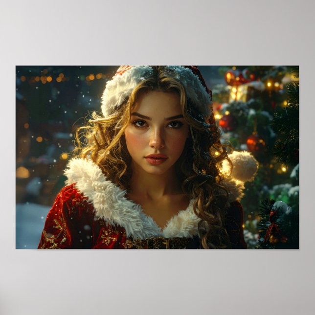 Poster MERRY CHRISTMAS por Papais noeis Girl (Frente)