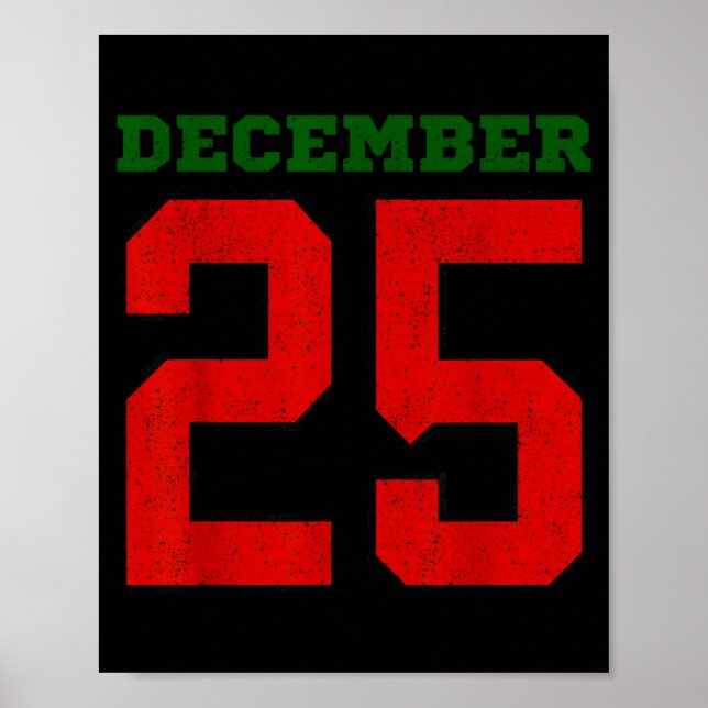Poster Merry Christmas Retro Xmas December Holiday Men Wo (Frente)