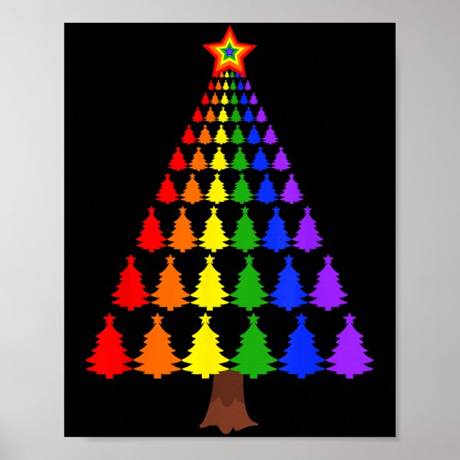 Poster Merry Christmas Santa Human Lgbt Gay Pride Flag Xm (Frente)