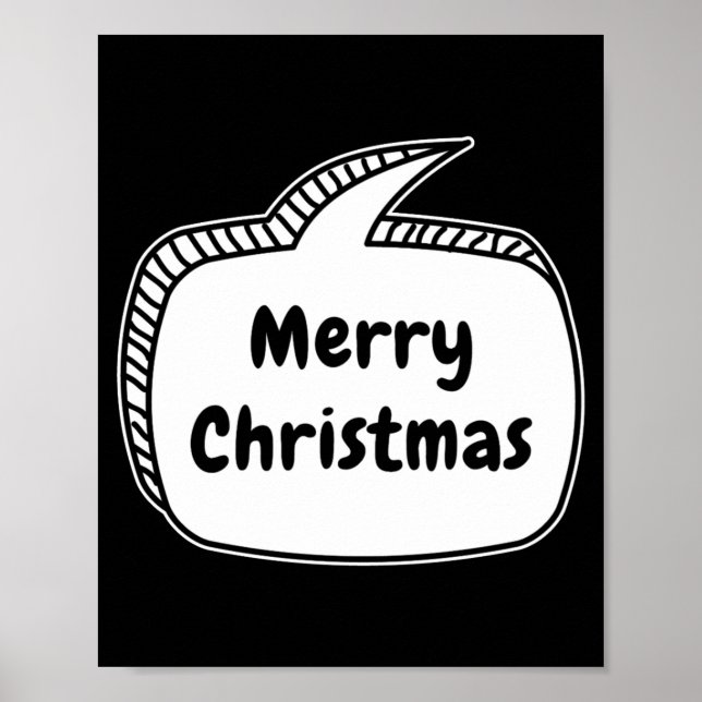Poster Merry Christmas Speech Bubble  (Frente)