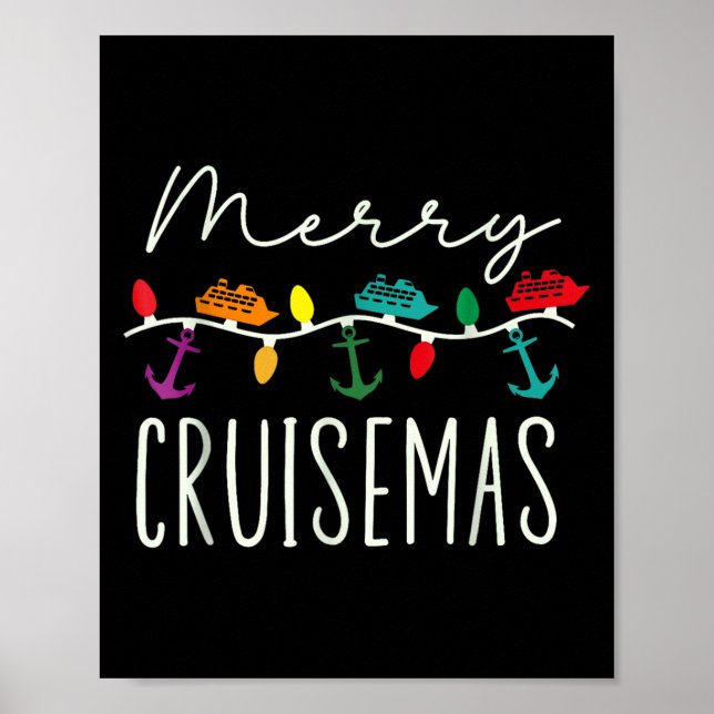 Poster Merry Cruise-mas Cruise Christmas Xmas Pajamas Hol (Frente)