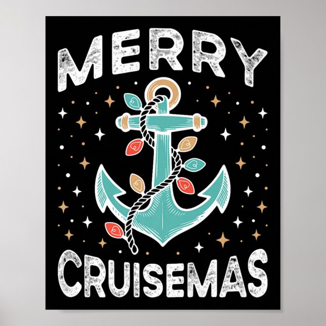 Poster Merry Cruise-mas Matching Family Christmas Cruise  (Frente)
