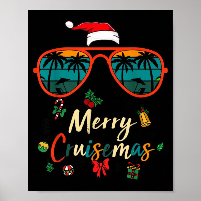 Poster Merry Cruisemas 2025 Xmas Santa Reindeer Cruise Ma (Frente)