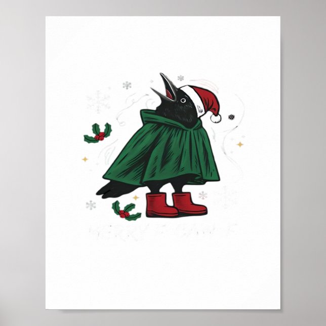 Poster Merry F Caw F Funny Graphic Style (Frente)