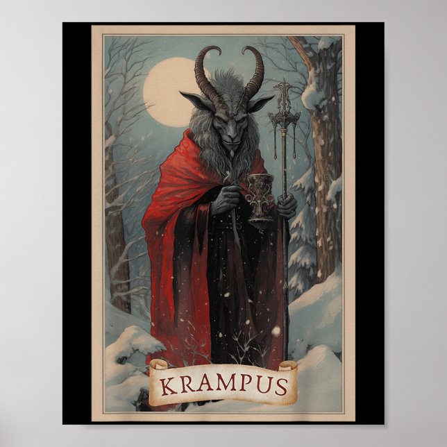Poster Merry Krampus Christmas Xmas Horror Ugly Sweater E (Frente)