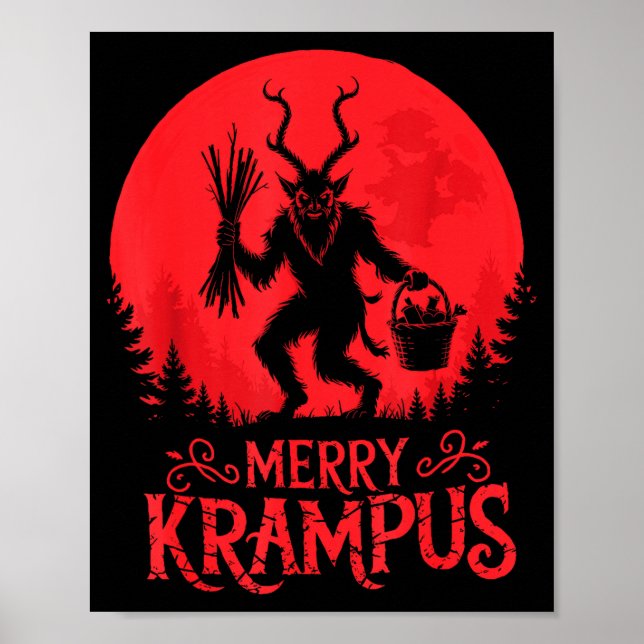 Poster Merry Krampus Christmas Xmas Horror Ugly Sweater E (Frente)