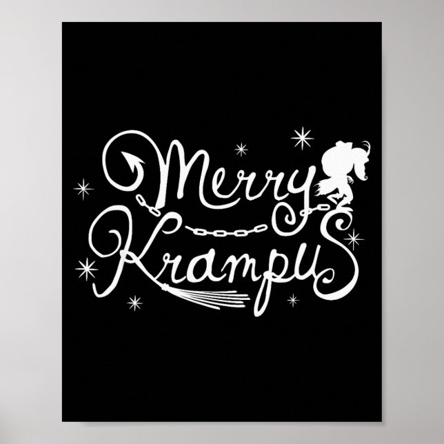 Poster Merry Krampus German Folklore Christmas For Krampu (Frente)