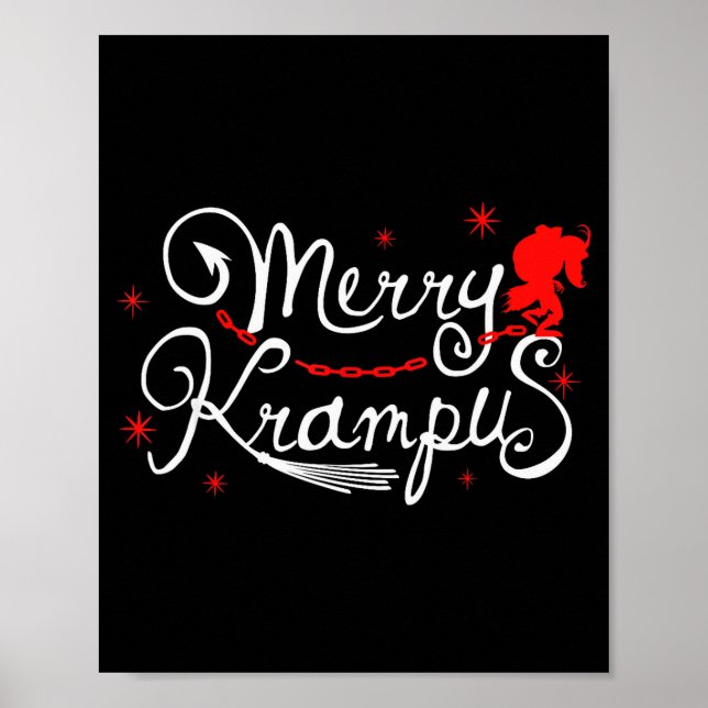 Poster Merry Krampus German Folklore Christmas For Krampu (Frente)