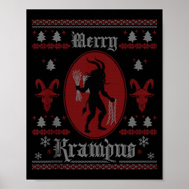 Poster Merry Krampus Horror Soky Evil Funny Ugly Christma (Frente)