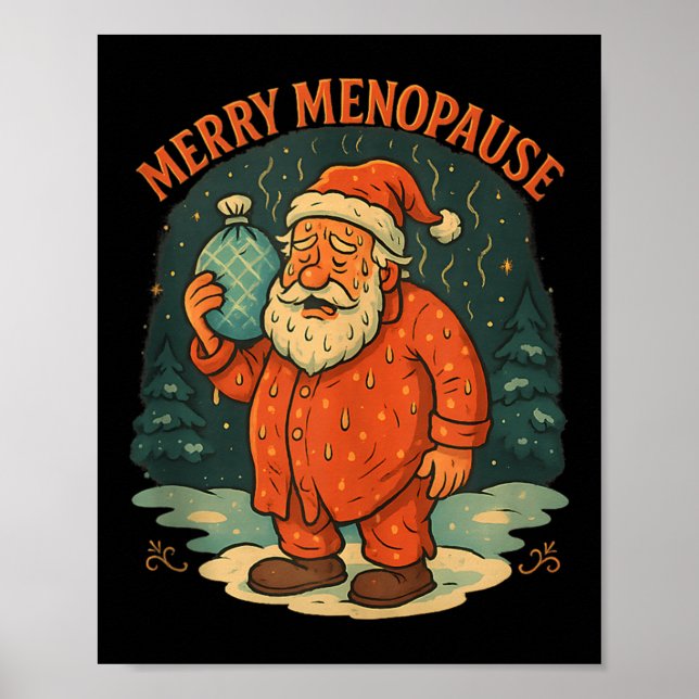 Poster Merry Menopause Funny Santa Meme Tank Top  (Frente)