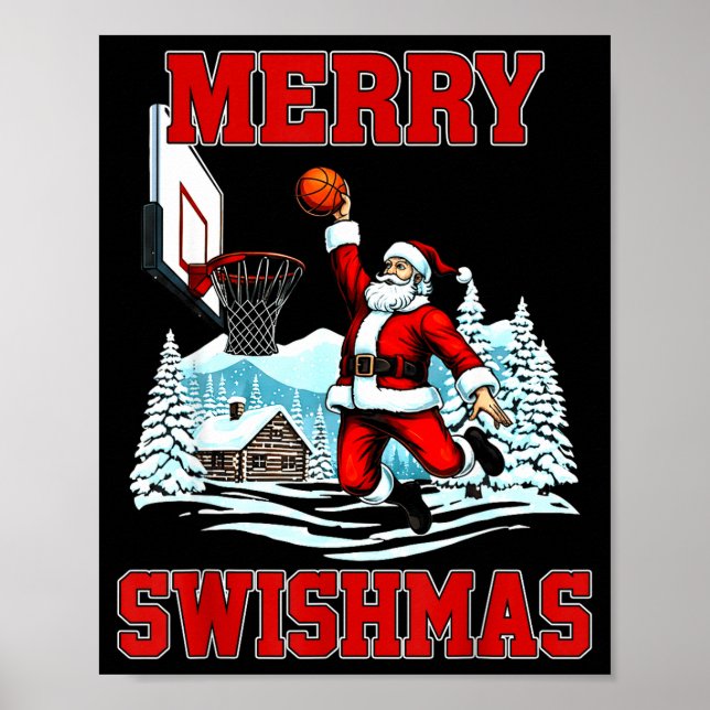 Poster Merry Swishmas Basketball Ugly Christmas Xmas Men  (Frente)