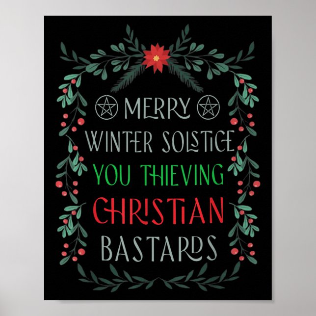 Poster Merry Winter Solstice You Thieving Christian S  (Frente)