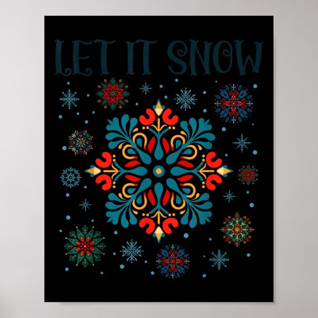 Poster Merry Yule Winter Solstice God Jul Swedish Xmas Le (Frente)