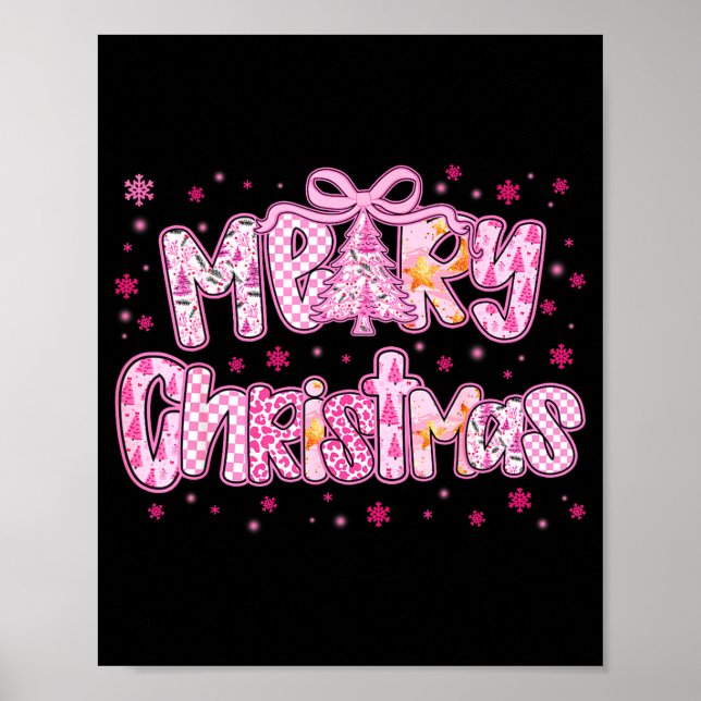 Poster Mery Christmas Cute Nk Coquette Pajamas Xmas Women (Frente)