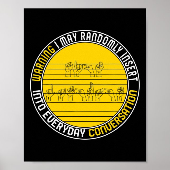 Poster Mês da Consciência Asl Inserir Aleatoriamente Comm (Frente)