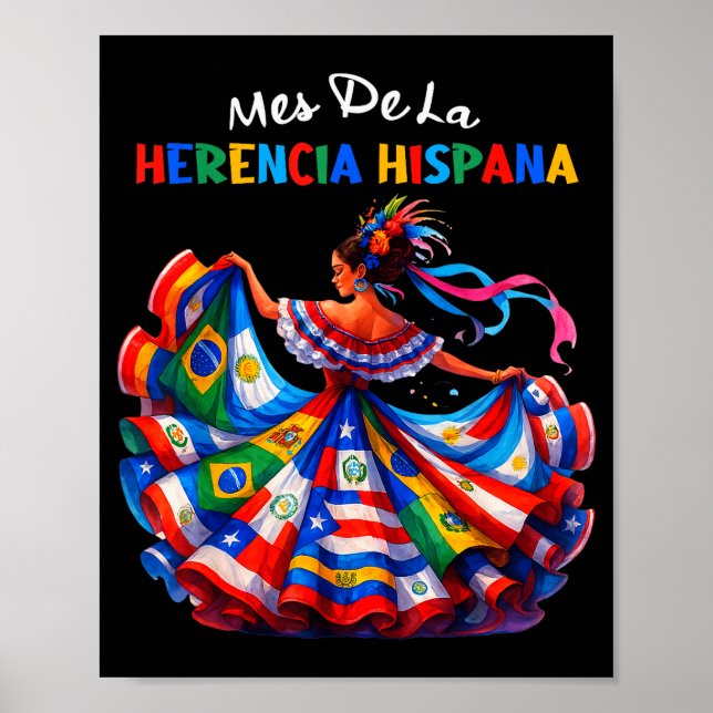 Poster Mês da Herança Hispana Mês da Herança Hispânica (Frente)