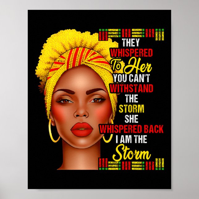 Poster Mês da História Afro-Negra Mulheres Negras Meninas (Frente)