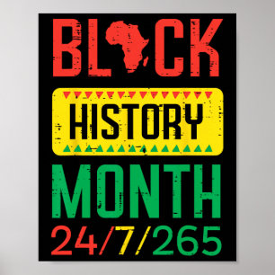Poster Mês da História Negra 24 7 265 Orgulho Africano Ho