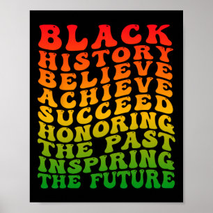 Poster Mês da História Negra Acredite Alcance Sucesso Jun