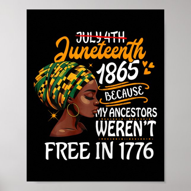 Poster Mês da História Negra Afro-Americano Juneteenth Pr (Frente)