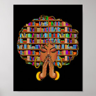 Poster Mês da História Negra Afro Mulheres Meninas Amante