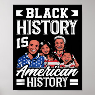 Poster Mês da História Negra Bandeira Americana Americana