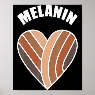Poster Mês da História Negra Coração Melanina Fofo Blm Af