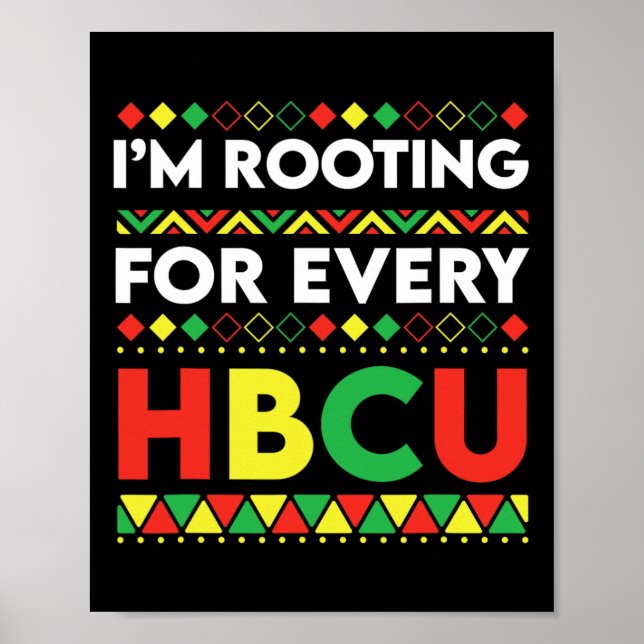 Poster Mês da História Negra da Hbcu Eu Estou Torcendo Po (Frente)