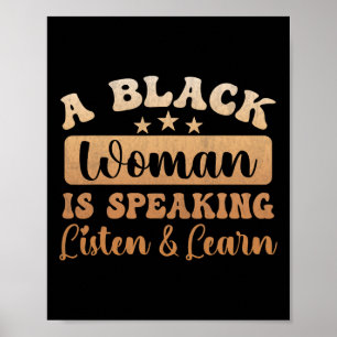 Poster Mês da História Negra da Negritude Uma Mulher Negr